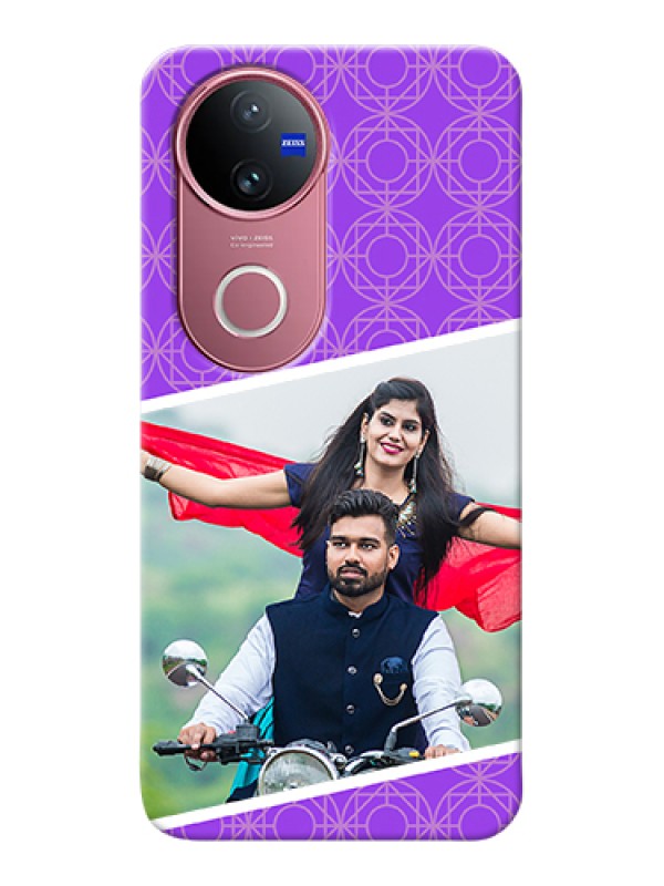 Custom iQOO Z10R Custom Hard Phone Case - Violet Color Pattern Design