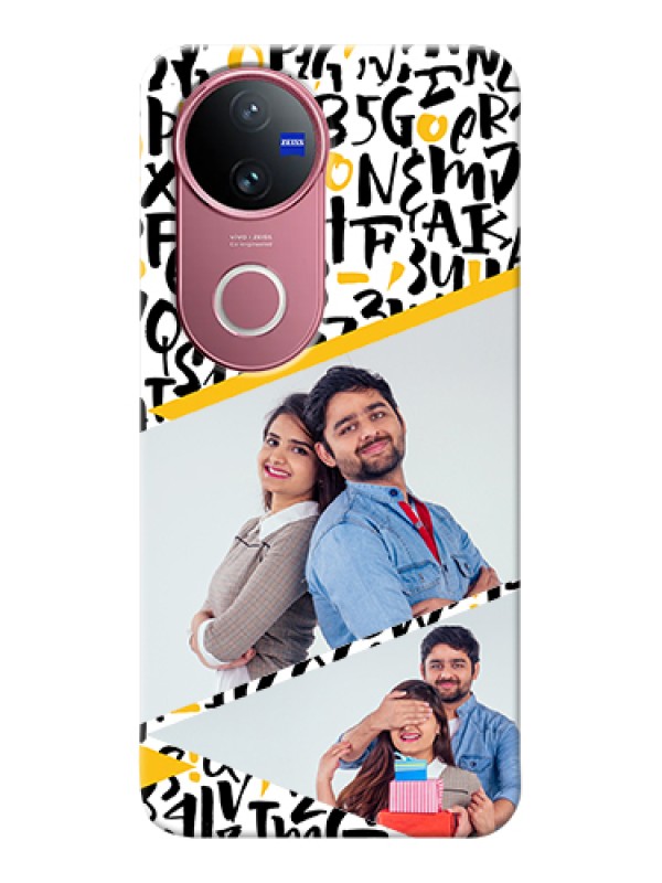 Custom iQOO Z10R Custom Hard Phone Case - Letters Pattern Design