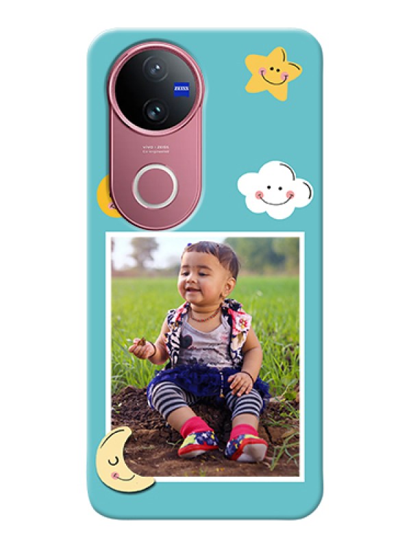 Custom iQOO Z10R Custom Hard Phone Case - Smiley Kids Stars Design