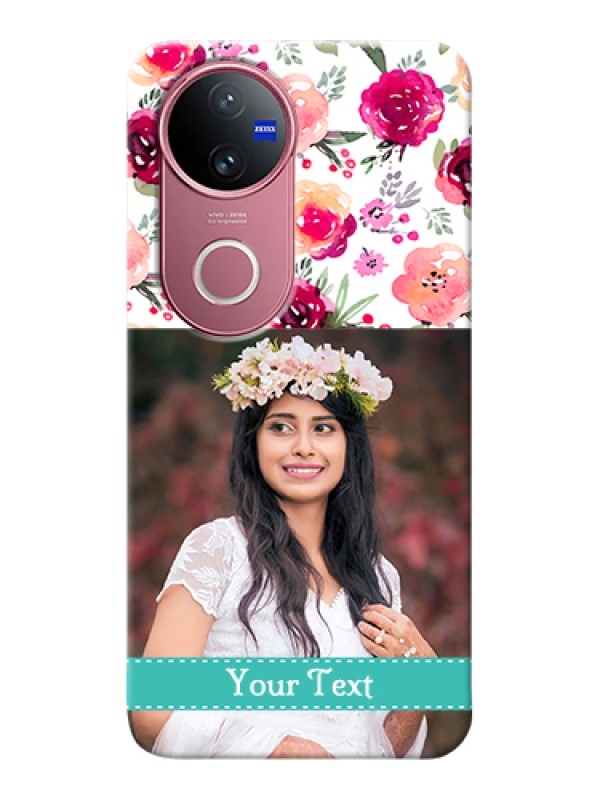 Custom iQOO Z10R Custom Hard Phone Case - Water Colors Floral Design