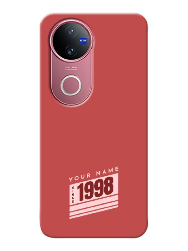 Custom iQOO Z10R Custom Hard Phone Case - Red Custom Year Of Birth Design