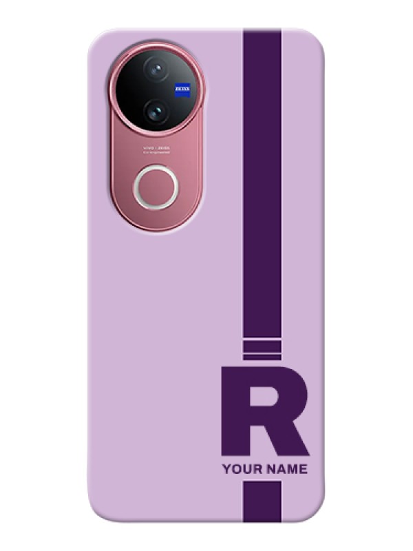 Custom iQOO Z10R Custom Hard Phone Case - Simple Dual Tone Stripe With Name Design