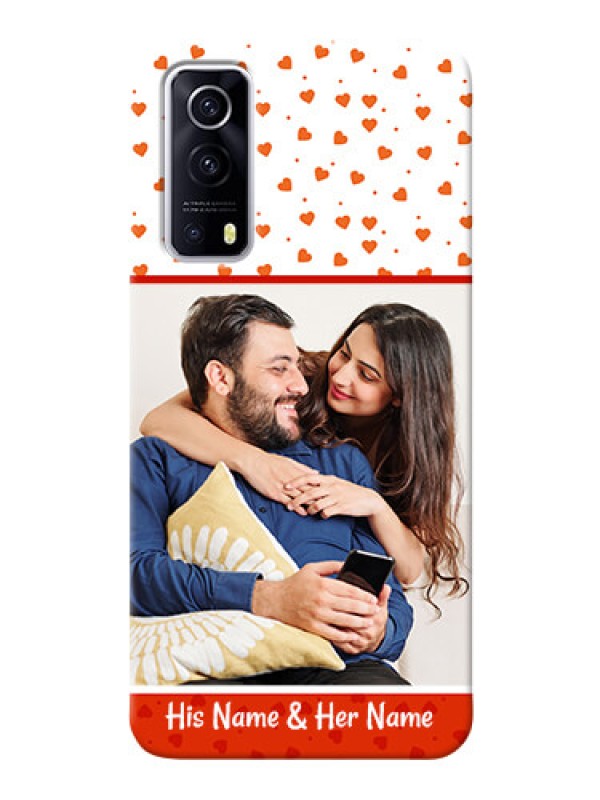 Custom IQOO Z3 5G Phone Back Covers: Orange Love Symbol Design