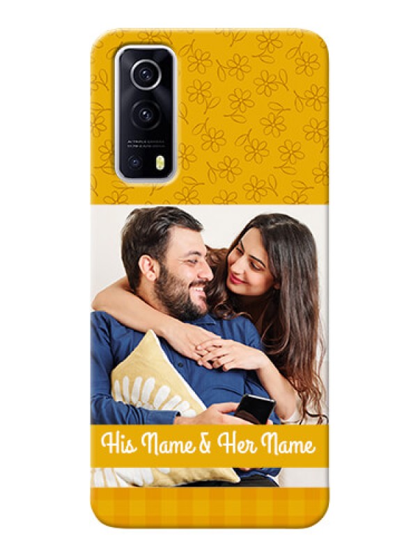 Custom IQOO Z3 5G mobile phone covers: Yellow Floral Design