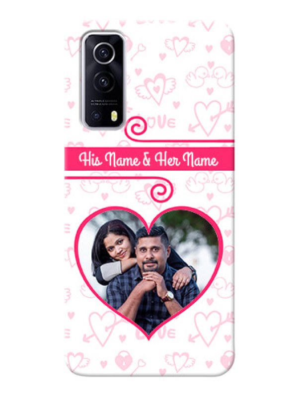 Custom IQOO Z3 5G Personalized Phone Cases: Heart Shape Love Design