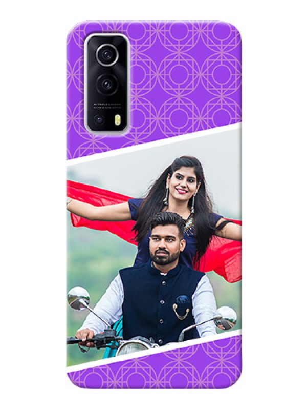Custom IQOO Z3 5G mobile back covers online: violet Pattern Design