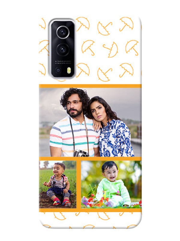 Custom IQOO Z3 5G Personalised Phone Cases: Yellow Pattern Design