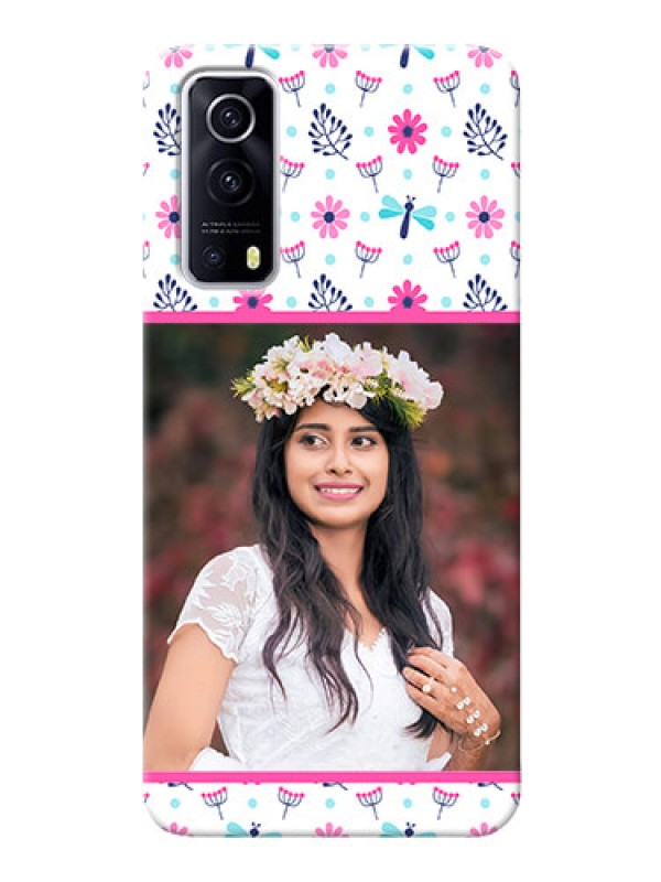 Custom IQOO Z3 5G Mobile Covers: Colorful Flower Design