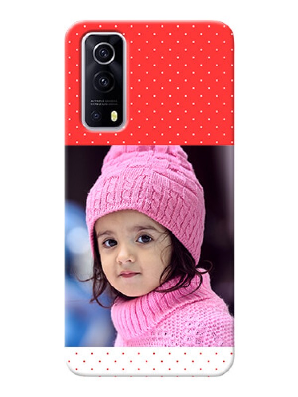 Custom IQOO Z3 5G personalised phone covers: Red Pattern Design