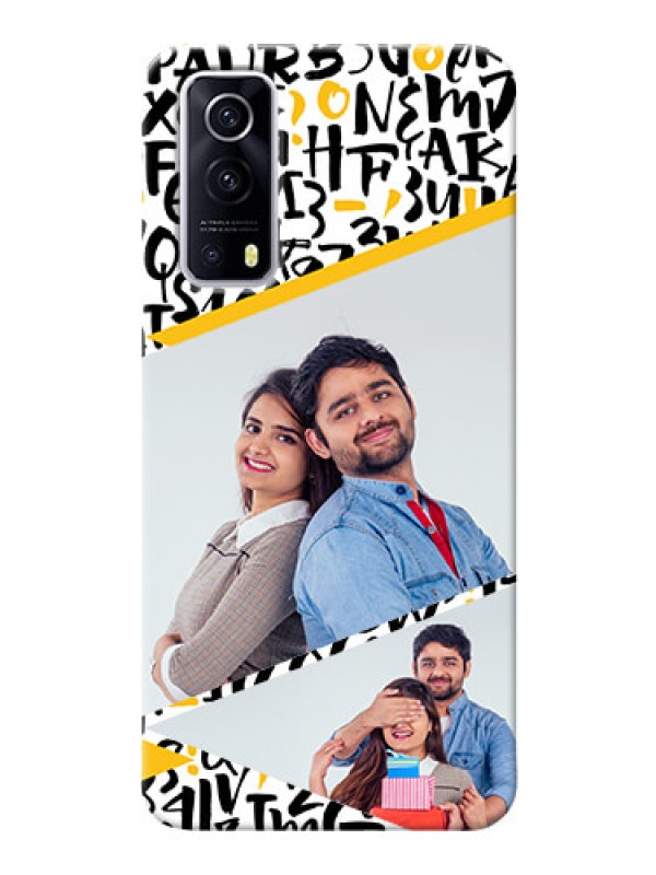 Custom IQOO Z3 5G Phone Back Covers: Letters Pattern Design