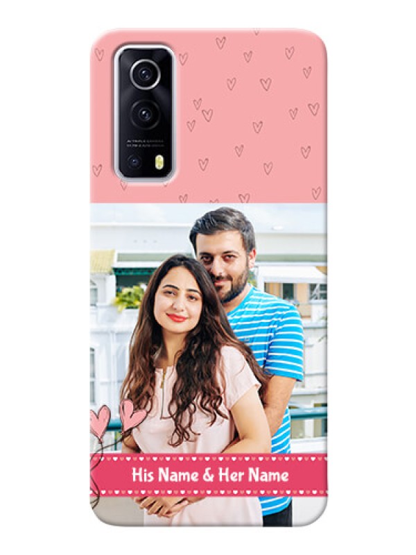 Custom IQOO Z3 5G phone back covers: Love Design Peach Color