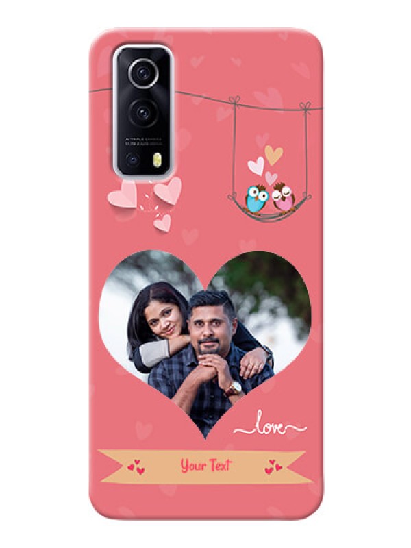 Custom IQOO Z3 5G custom phone covers: Peach Color Love Design 