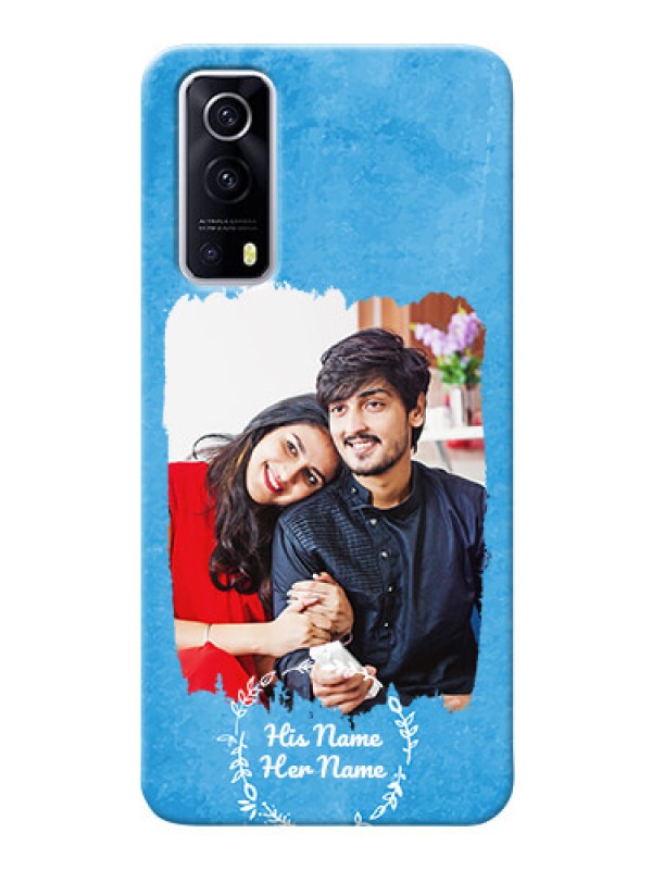 Custom IQOO Z3 5G custom mobile cases: Blue Color Vintage Design