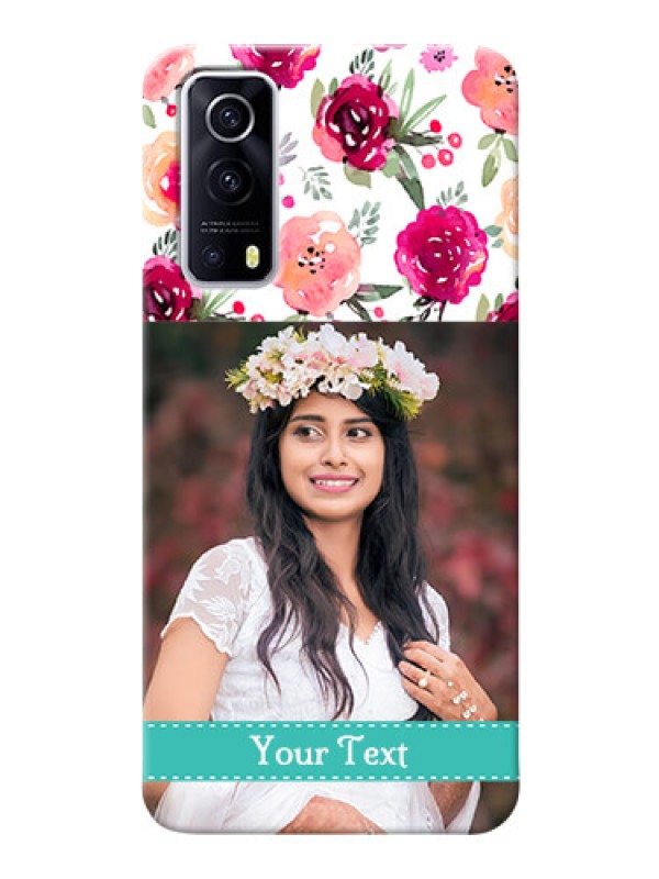 Custom IQOO Z3 5G Personalized Mobile Cases: Watercolor Floral Design