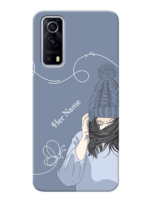 Custom iQOO Z3 5G Custom Mobile Case with Girl in winter outfit Design