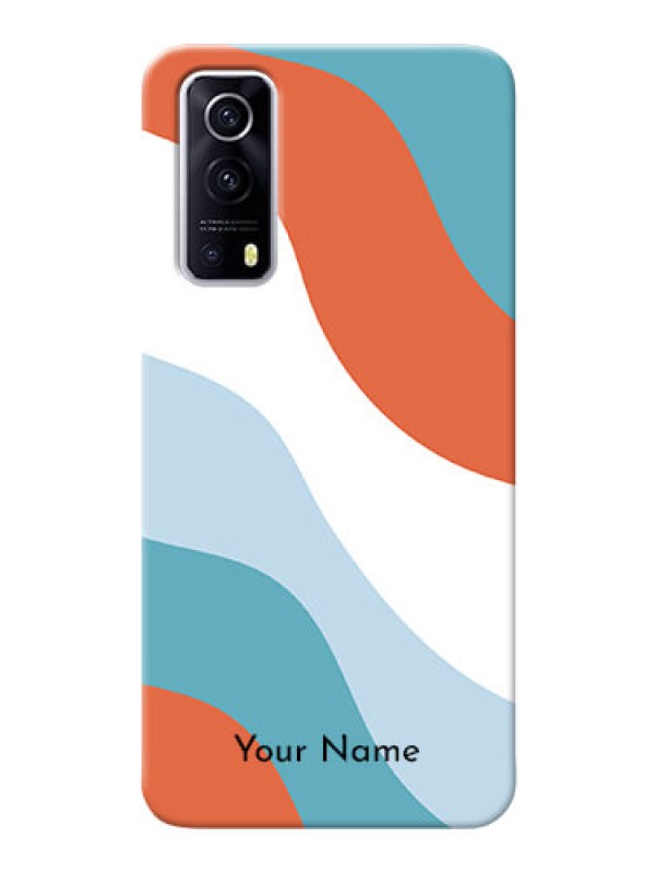 Custom iQOO Z3 5G Mobile Back Covers: coloured Waves Design