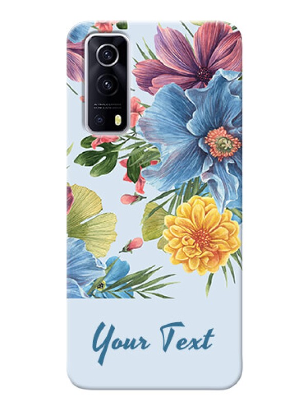 Custom iQOO Z3 5G Custom Phone Cases: Stunning Watercolored Flowers Painting Design