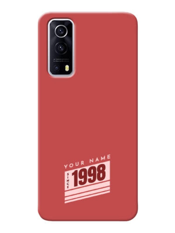 Custom iQOO Z3 5G Phone Back Covers: Red custom year of birth Design