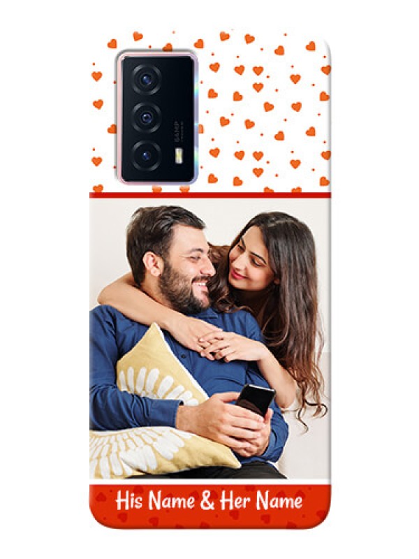 Custom iQOO Z5 5G Phone Back Covers: Orange Love Symbol Design