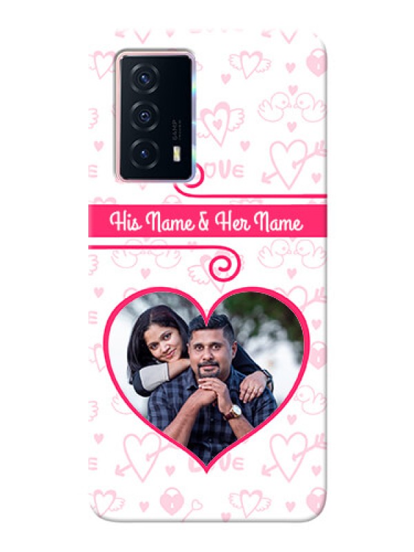 Custom iQOO Z5 5G Personalized Phone Cases: Heart Shape Love Design
