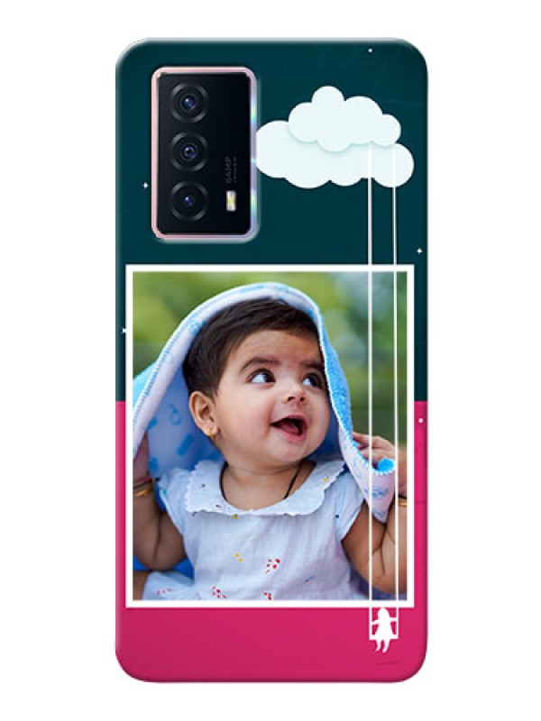 Custom iQOO Z5 5G custom phone covers: Cute Girl with Cloud Design