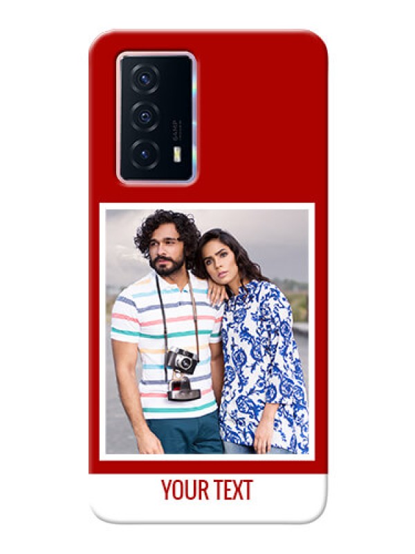 Custom iQOO Z5 5G mobile phone covers: Simple Red Color Design