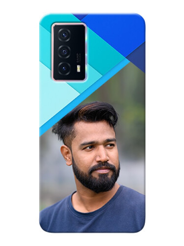 Custom iQOO Z5 5G Phone Cases Online: Blue Abstract Cover Design