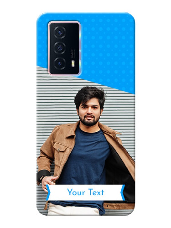 Custom iQOO Z5 5G Personalized Mobile Covers: Simple Blue Color Dotted Design