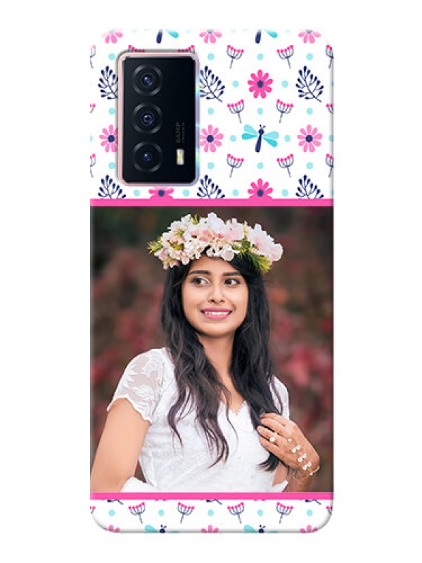 Custom iQOO Z5 5G Mobile Covers: Colorful Flower Design