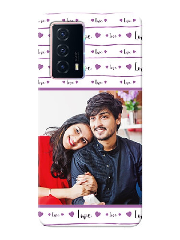 Custom iQOO Z5 5G Mobile Back Covers: Couples Heart Design