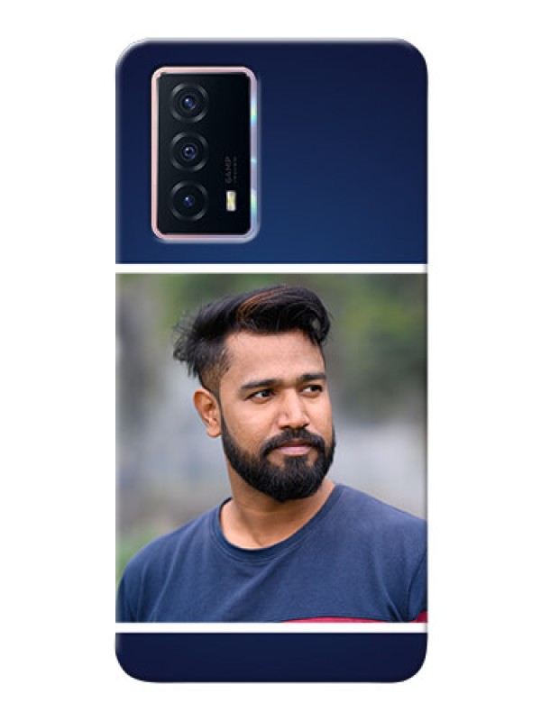 Custom iQOO Z5 5G Mobile Cases: Simple Royal Blue Design