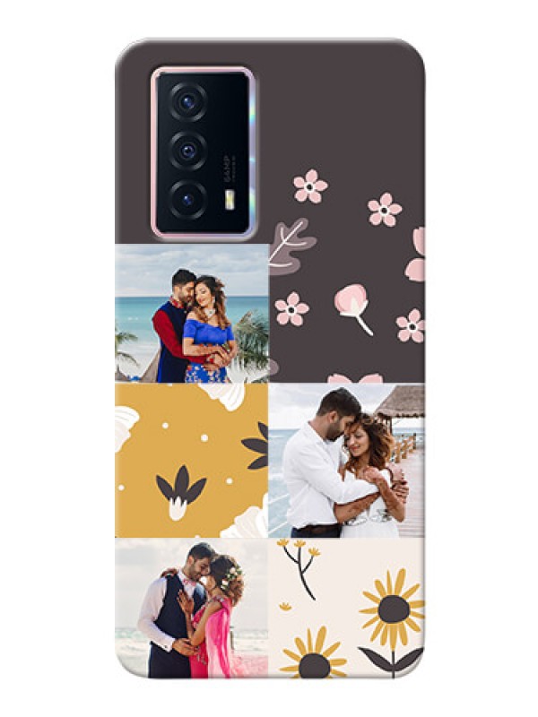 Custom iQOO Z5 5G phone cases online: 3 Images with Floral Design