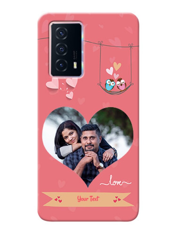 Custom iQOO Z5 5G custom phone covers: Peach Color Love Design 