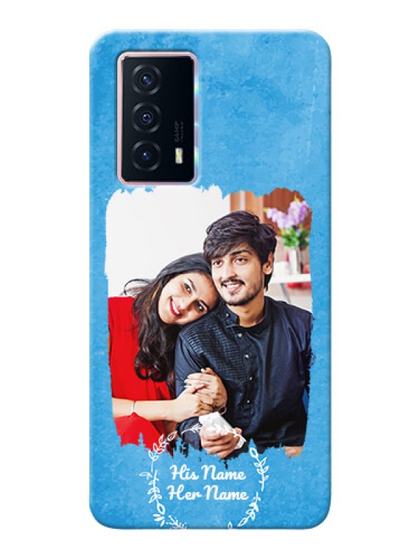 Custom iQOO Z5 5G custom mobile cases: Blue Color Vintage Design