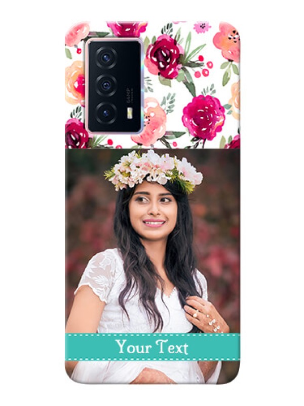 Custom iQOO Z5 5G Personalized Mobile Cases: Watercolor Floral Design