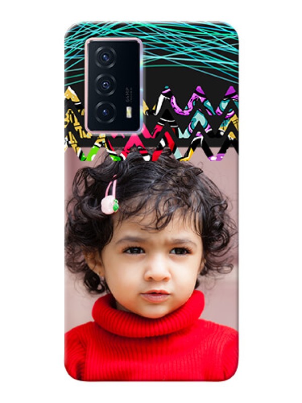 Custom iQOO Z5 5G personalized phone covers: Neon Abstract Design