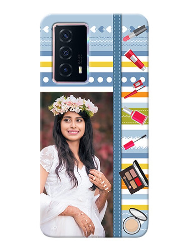 Custom iQOO Z5 5G Personalized Mobile Cases: Makeup Icons Design