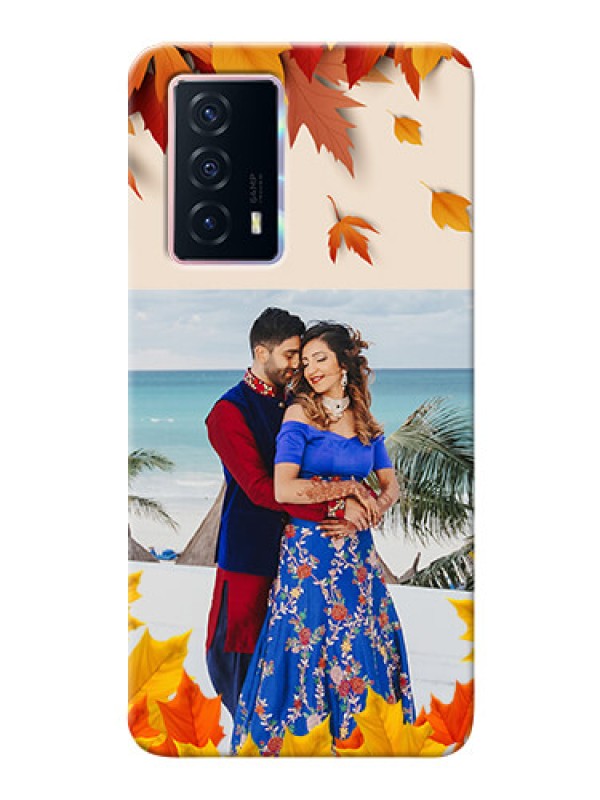 Custom iQOO Z5 5G Mobile Phone Cases: Autumn Maple Leaves Design