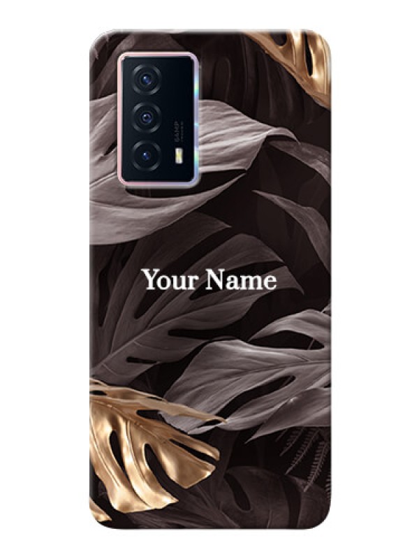 Custom iQOO Z5 5G Mobile Back Covers: Wild Leaves digital paint Design