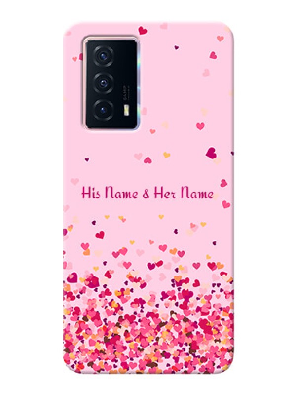 Custom iQOO Z5 5G Phone Back Covers: Floating Hearts Design