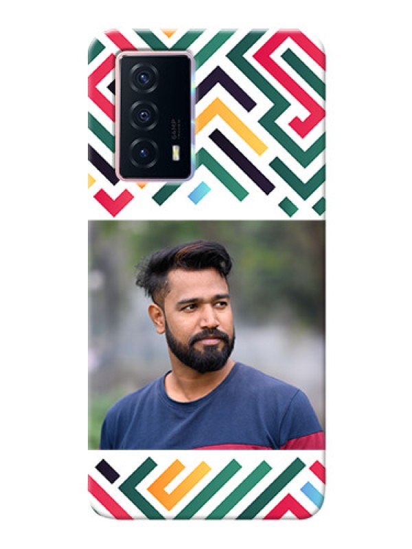 Custom iQOO Z5 5G Custom Mobile Case with Colorful Maze Pattern Design