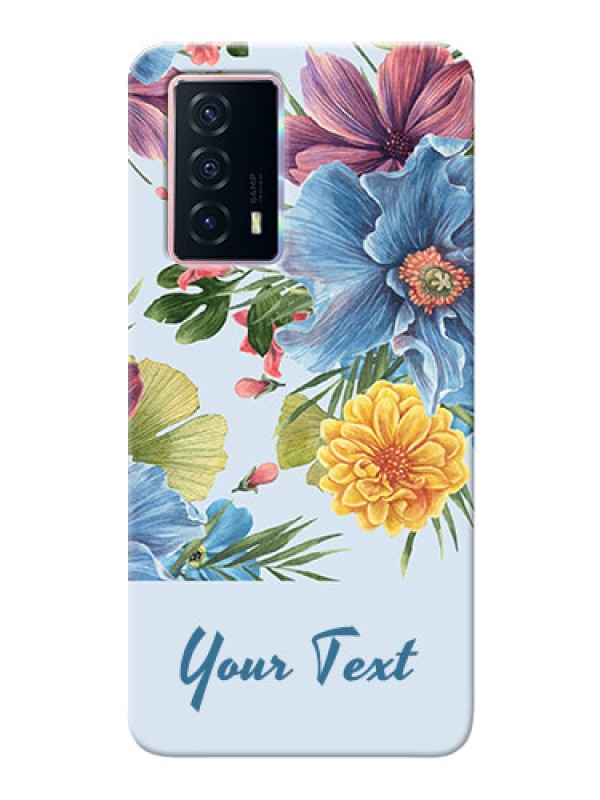 Custom iQOO Z5 5G Custom Phone Cases: Stunning Watercolored Flowers Painting Design