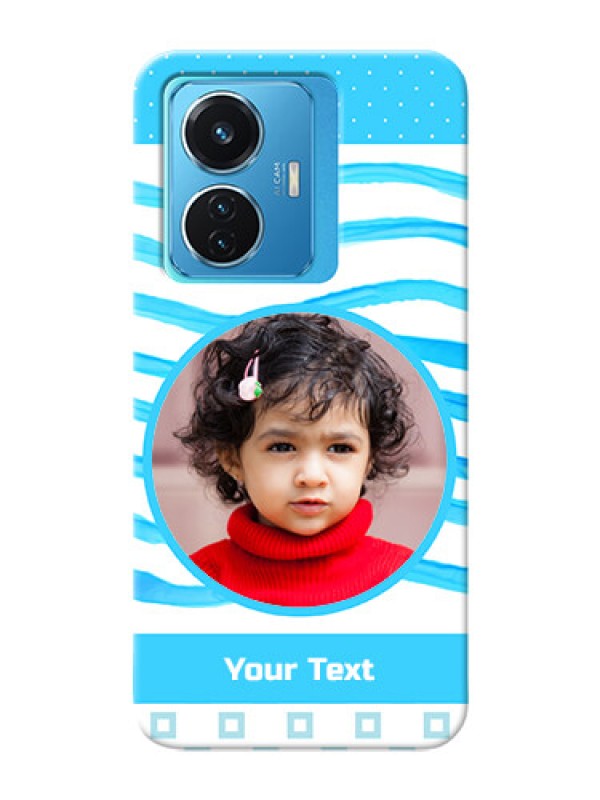 Custom iQOO Z6 5G 44W phone back covers: Simple Blue Case Design