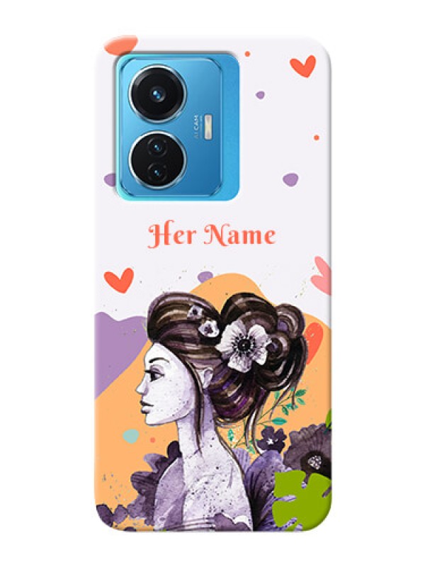 Custom iQOO Z6 44W Custom Mobile Case with Woman And Nature Design
