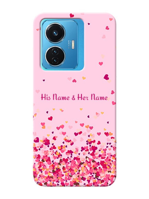 Custom iQOO Z6 44W Phone Back Covers: Floating Hearts Design