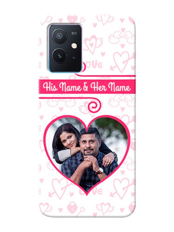Custom iQOO Z6 5G Personalized Phone Cases: Heart Shape Love Design