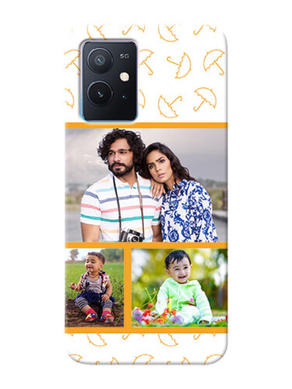 Custom iQOO Z6 5G Personalised Phone Cases: Yellow Pattern Design