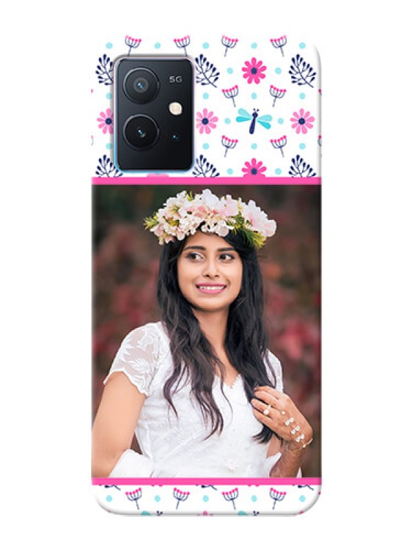 Custom iQOO Z6 5G Mobile Covers: Colorful Flower Design