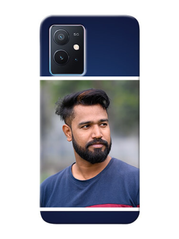 Custom iQOO Z6 5G Mobile Cases: Simple Royal Blue Design