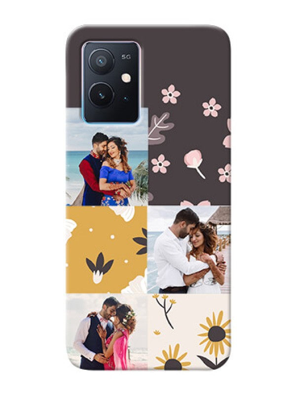 Custom iQOO Z6 5G phone cases online: 3 Images with Floral Design